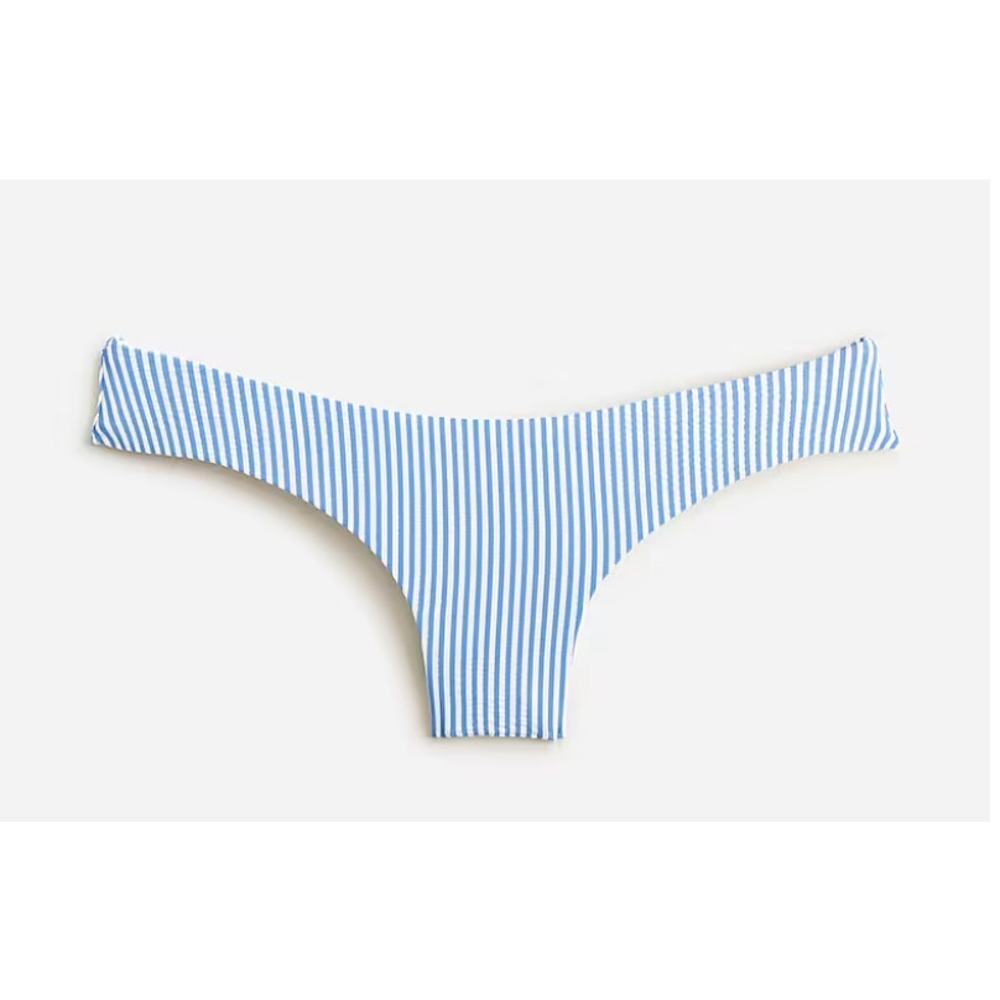 NEW J. Crew Women’s Medium Hipster Bikini Bottom in Seersucker NWT